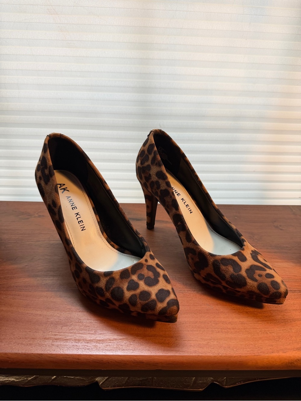 Anne Klein Leopard-Print Pointed Toe Pumps - Brown/Black